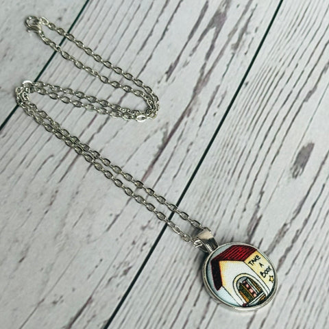 "Take A Book" Pendant Necklace