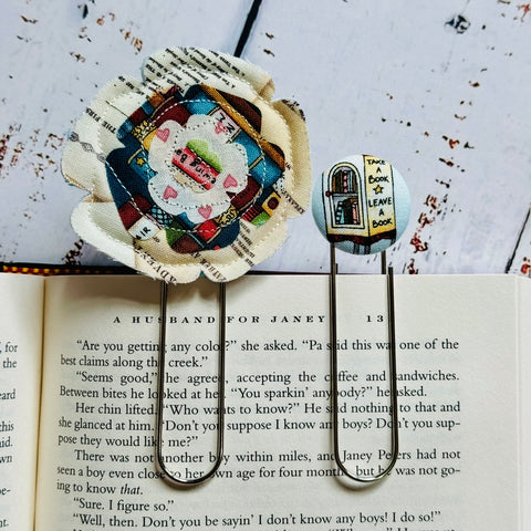 Tiny Library & Flower Bookmarks