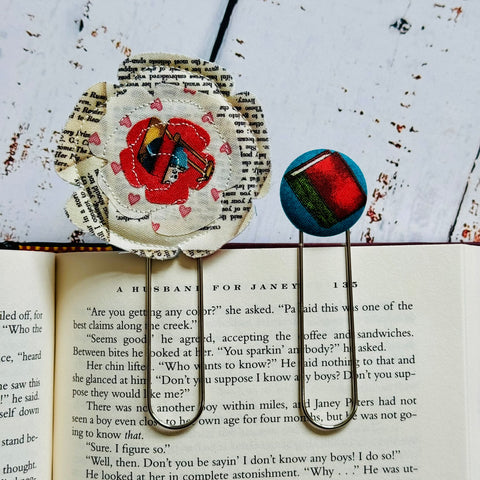 Closed Book & Flower Bookmarks