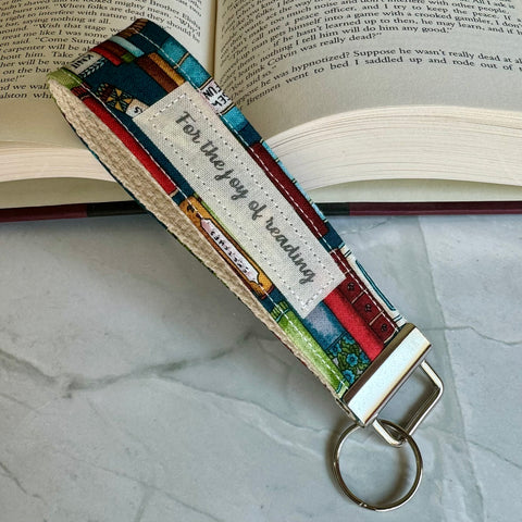 "For the joy of reading" Key Fob Wristlet