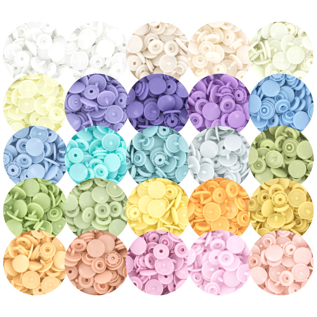 KAM® Snaps Size 20 Glossy - Lights (25 Colors)