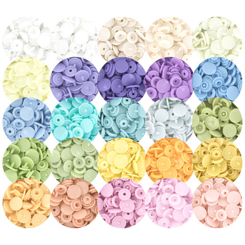 KAM® Snaps Size 20 Glossy - Lights (25 Colors)
