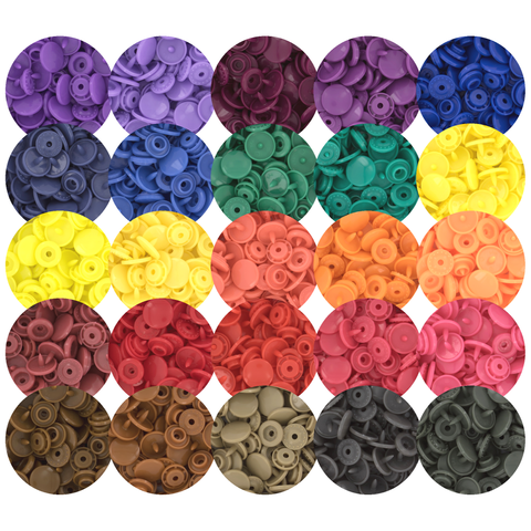 KAM® Snaps Size 20 Glossy - Mid/Darks (25 Colors)