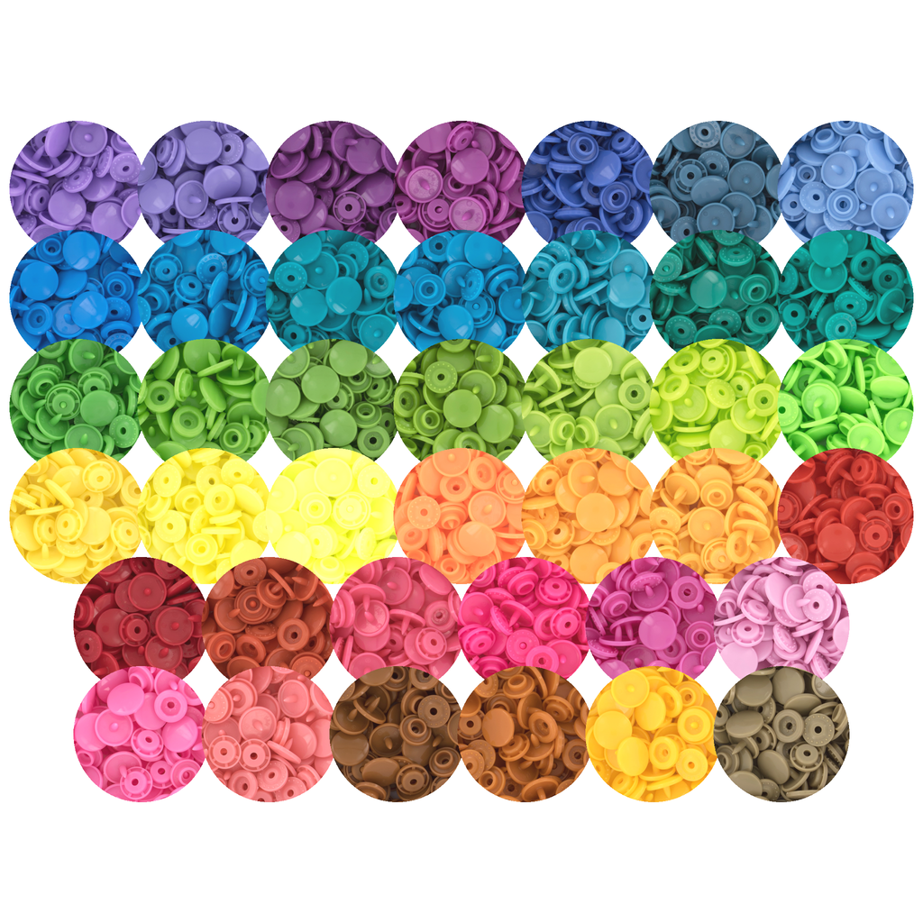 KAM® Snaps Size 20 Glossy - Mids (40 Colors)
