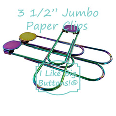 3 1/2" (8.9 cm) Rainbow Jumbo Paper Clips