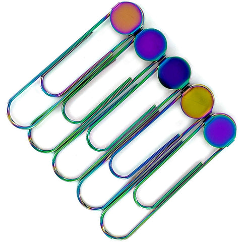 3 1/2" (8.9 cm) Rainbow Jumbo Paper Clips