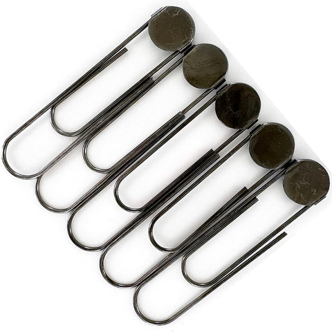 3 1/2" (8.9 cm) Gunmetal Jumbo Paper Clips