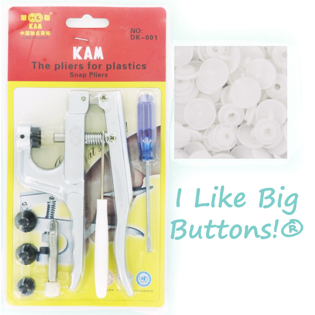 Kam Button Machine KAM Plastic Snap Pliers And Awl for Installing/Setting KAM Resin Snaps ...