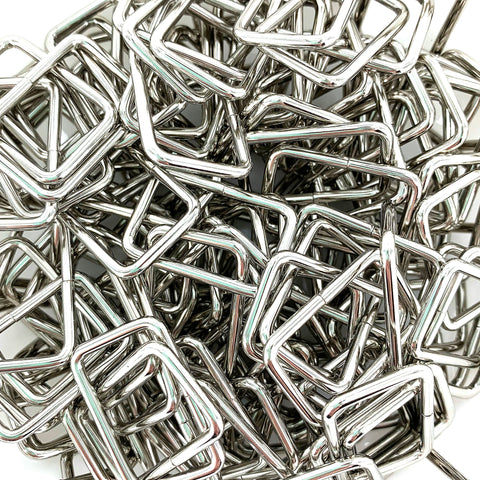 1" Silver Rectangle Rings (25 mm) NON-WELDED 1" Silver Rectangle Rings (25 mm) NON-WELDED
