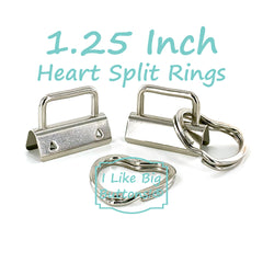 1.25" Key Fob with Heart Split Rings
