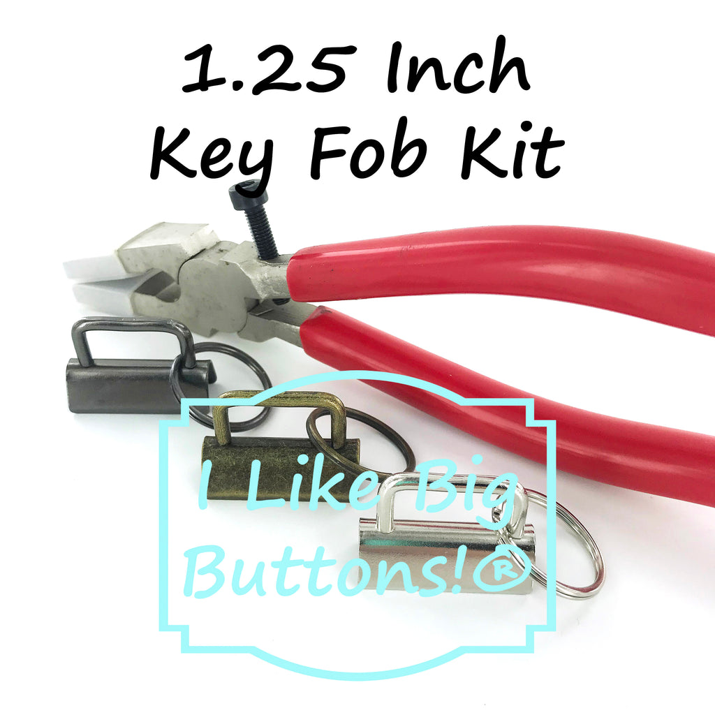 1 (25 mm) Key Fob Hardware with Split Rings for Wristlets, Dog