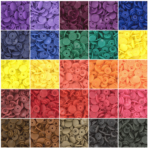 KAM® Snaps Size 20 Glossy - Mid/Darks (25 Colors) KAM® Snaps Size 20 Glossy - Mid/Darks (25 Colors)