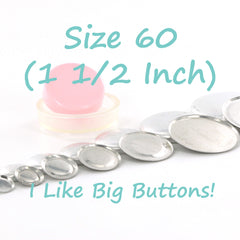 Size 60 (1 1/2 inch / 38 mm) FLAT BACK Cover Buttons