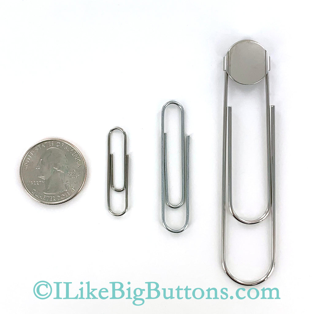 DIY - LARGE - Size 60 (1 1/2 (38 mm) Covered Button Paper Clips/Bookm – I  Like Big Buttons!