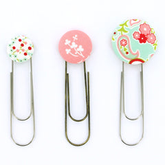 Fabric Cover Button Paper Clips Example
