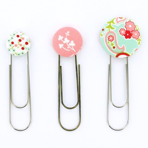 DIY - SMALL - Size 36 Cover Button Paper Clips KIT - Makes 10