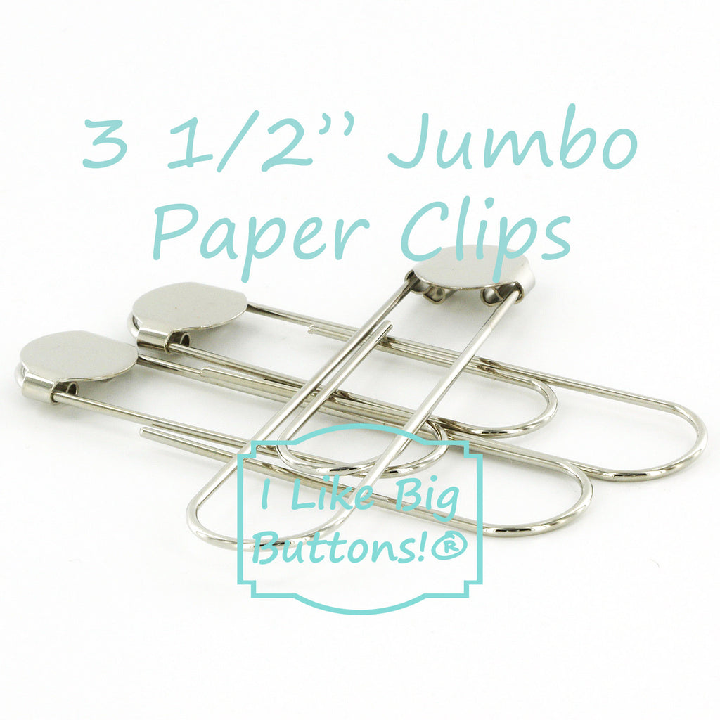 3 1/2 (8.9 cm) Silver Jumbo Paper Clips – I Like Big Buttons!