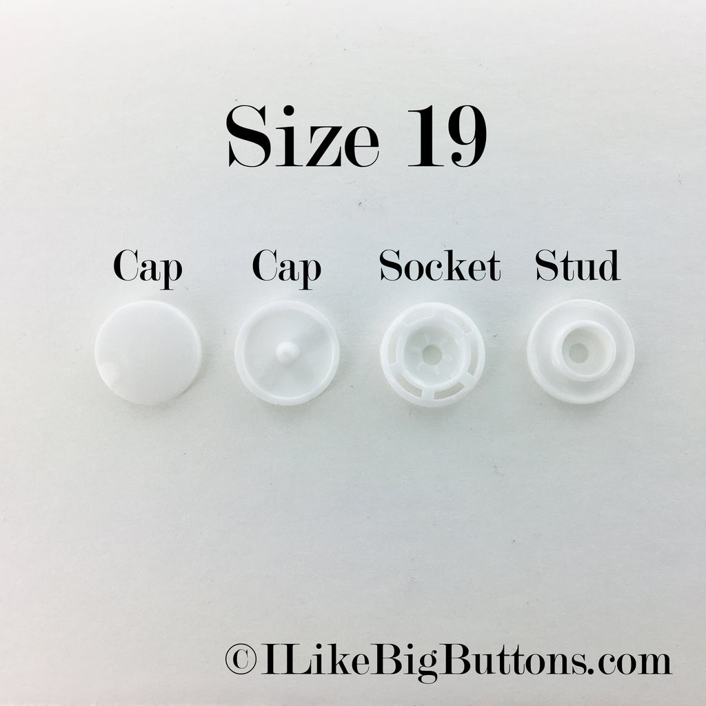 KAM Plastic Snap Parts Size 20 Pronged Studs for Double-Sided Snaps -  KAMsnaps®