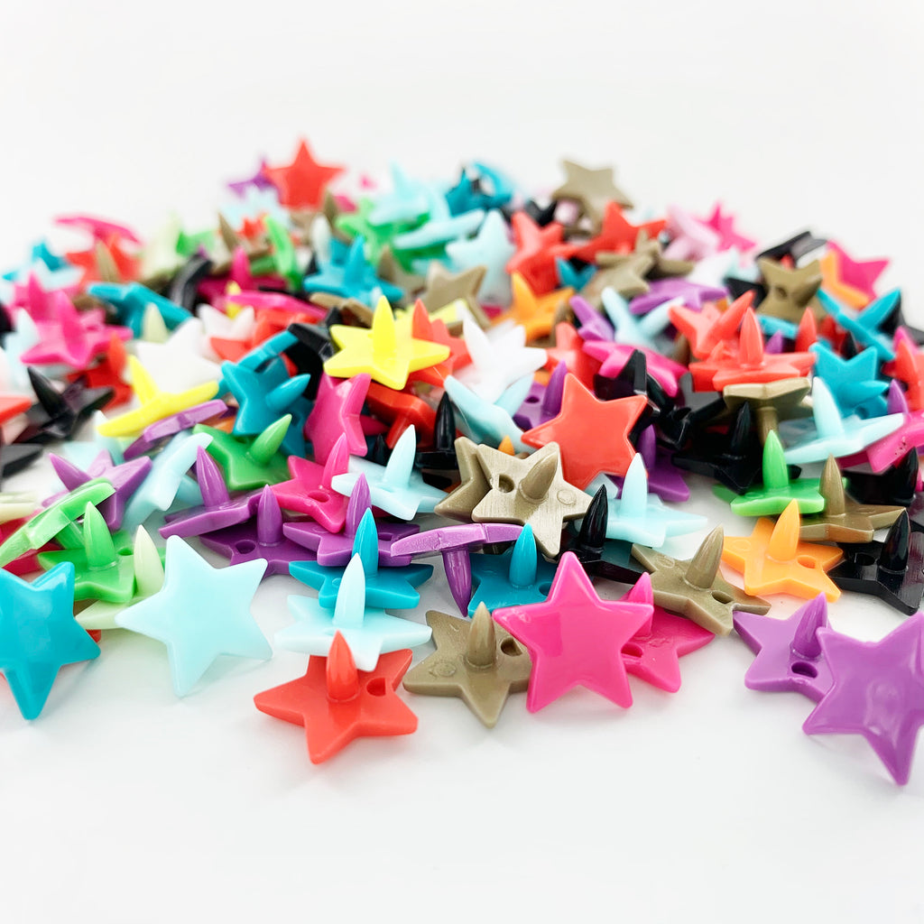 Star Shaped KAM Plastic Snaps (Choose 10 Colors)