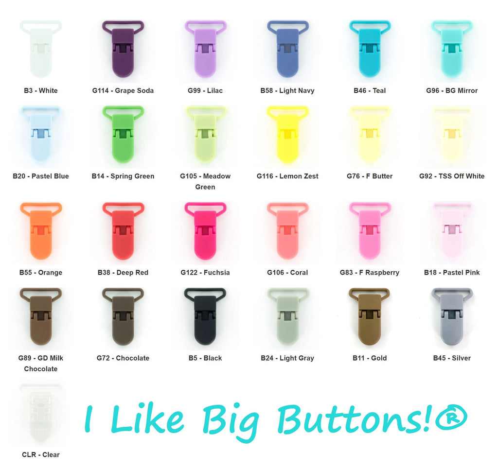 Colorful KAM Plastic Pacifier Clips for Pacifier Holders, Bib Clips – I  Like Big Buttons!